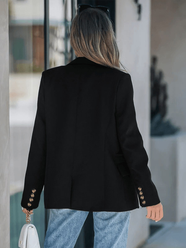 Simple commuter suit jacket Black