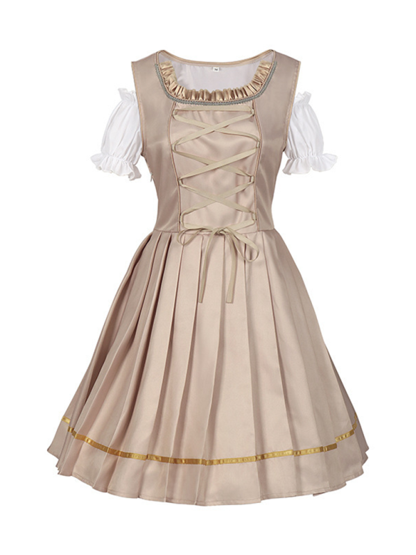 German Munich Oktoberfest beer dress cosplay stage performance costume Cracker khaki