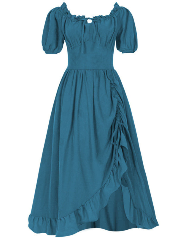 Oktoberfest New Retro Irregular Dress Blue