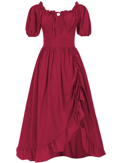 Oktoberfest New Retro Irregular Dress Red