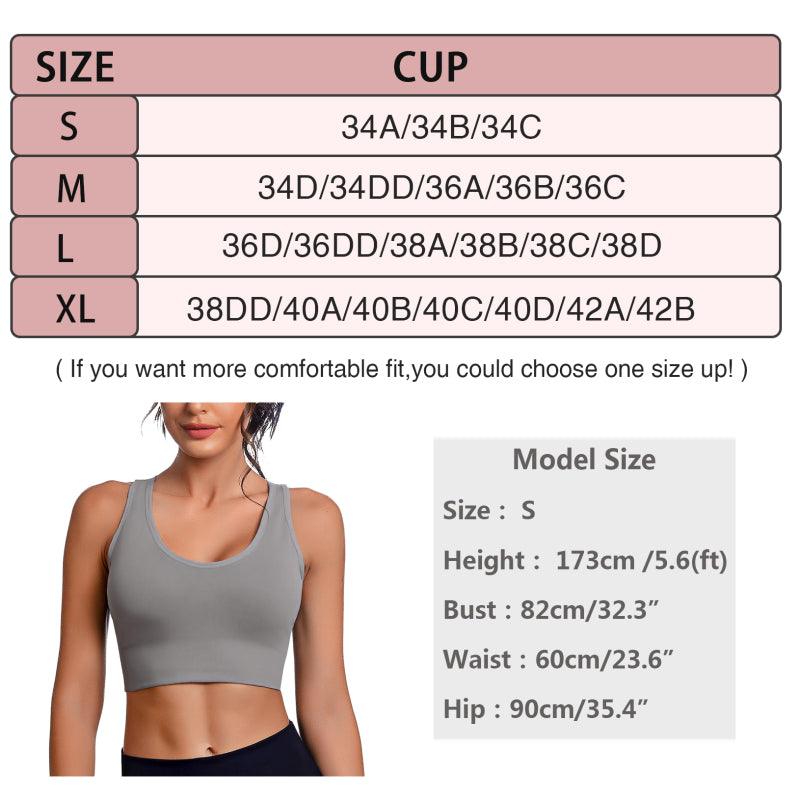 Women's Cross Strap Seamless Back Sports Bra Black+white+grey